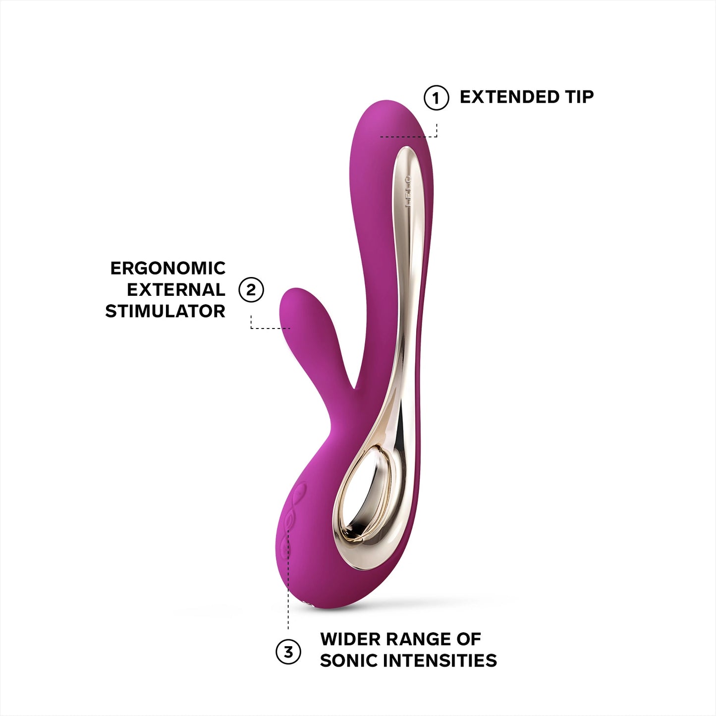 SORAYA™2 Vibrador de Luxo c/Estimulação Dupla para Clitóris e Ponto G