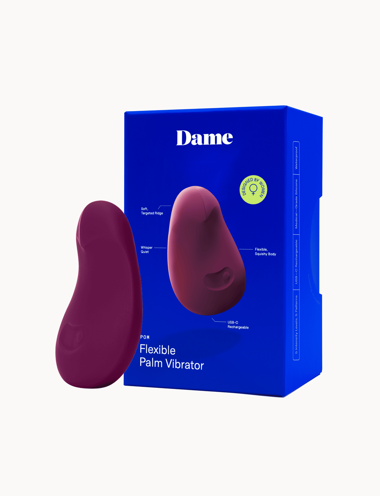 POM Compact Rechargeable Silicone Flexible Vibrator